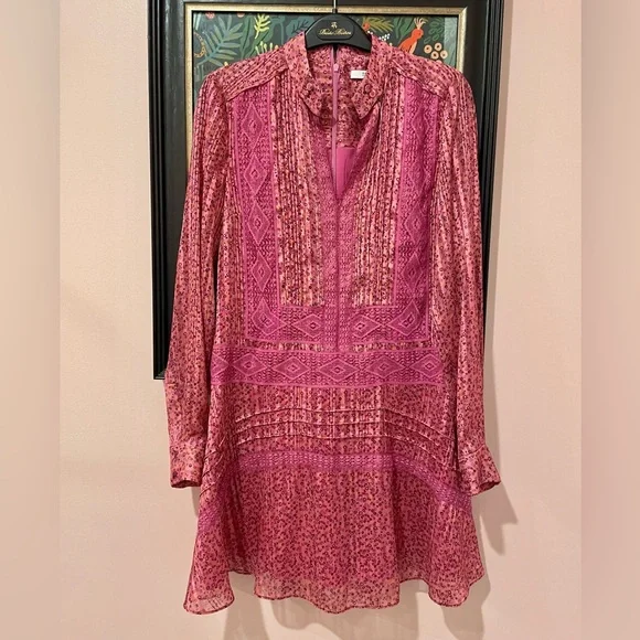 Derek Lam 10 Crosby Neiman Marcus pink lace dress 0 - Picture 2 of 4